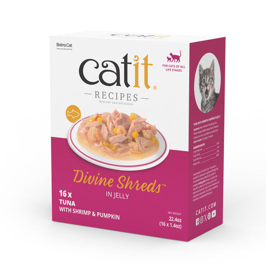 Catit Divine Shreds - Tuna with Shrimp & Pumpkin in Jelly